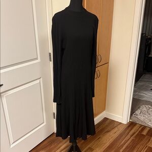 H&M Elegant Black Long Sleeve Dress